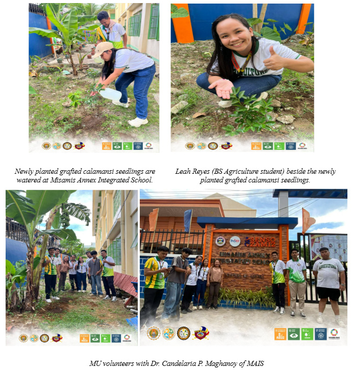 Misamis University Shares Grafted Calamansi Trees to Support Gulayan sa Paaralan Program at Misamis Annex Integrated School